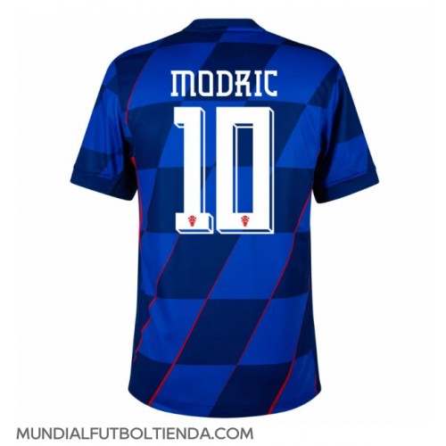 Camiseta Croacia Luka Modric #10 Segunda Equipación Replica Eurocopa 2024 mangas cortas